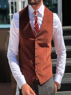 Men's Vest Waistcoat Daily Wear Vacation Going out Fashion Basic Spring &  Fall Button Polyester Comfortable Plain Single Breasted V Neck Regular Fit Black Coffee Vest