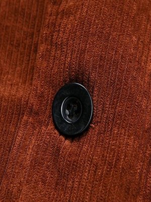 Men's Corduroy Jacket Outdoor Daily Wear Warm Button Fall Winter Plain Fashion Streetwear Stand Collar Regular Black Coffee Jacket