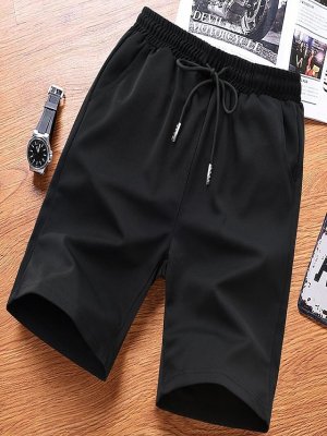 Men's Active Shorts Casual Shorts Pocket Drawstring Elastic Drawstring Design Solid Color Comfort Breathable Short Sports Outdoor Casual Daily Fashion Streetwear Black White Micro-elastic